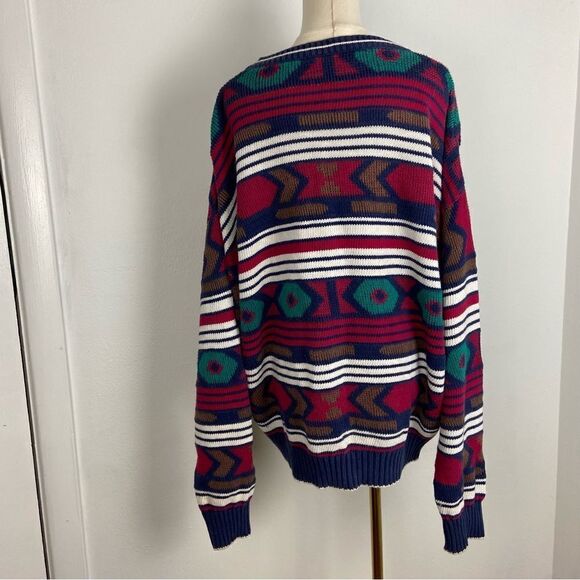 Vintage Artsy‎ Tribal Funky Dad Sweater Heritage Cabincore GrandpaCore - Picture 2 of 8